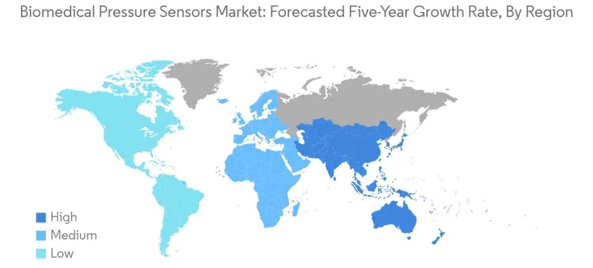 Market Analysis of Biomedical Pressure Sensors Market: Forecasted Growth Rate by Region